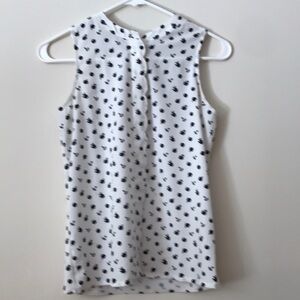 Ann Taylor XXSP Sleeveless Floral Blouse